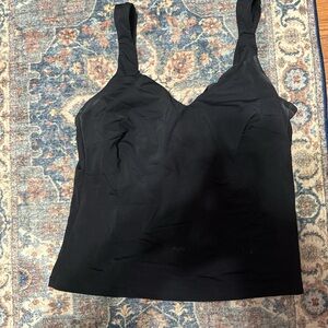Land’s End black tankini top with bra lining